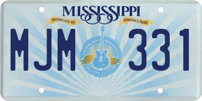 MS license plate MJM331