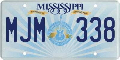 MS license plate MJM338