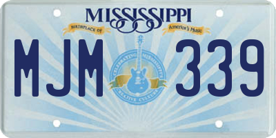 MS license plate MJM339