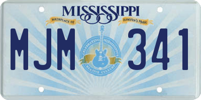 MS license plate MJM341