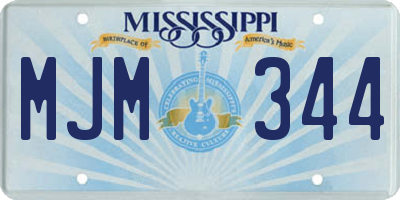 MS license plate MJM344