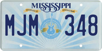 MS license plate MJM348