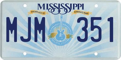 MS license plate MJM351
