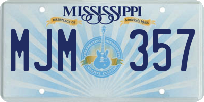 MS license plate MJM357