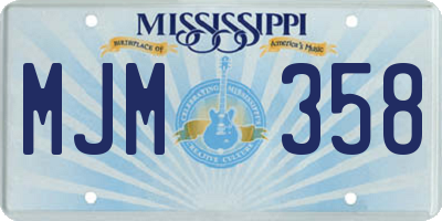 MS license plate MJM358