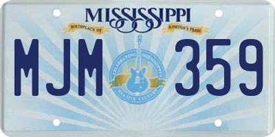 MS license plate MJM359
