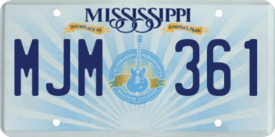 MS license plate MJM361