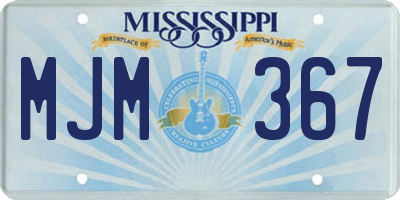 MS license plate MJM367