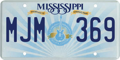 MS license plate MJM369