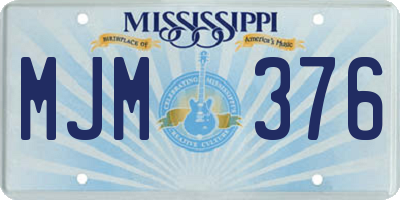 MS license plate MJM376