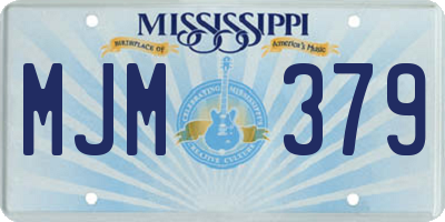 MS license plate MJM379