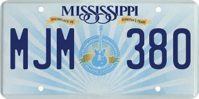 MS license plate MJM380