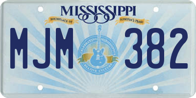 MS license plate MJM382
