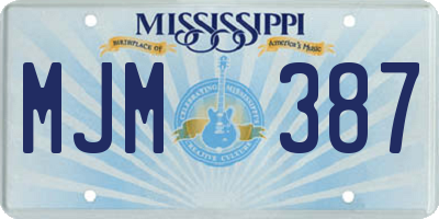 MS license plate MJM387