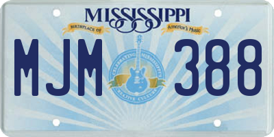MS license plate MJM388