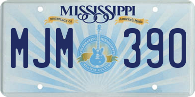 MS license plate MJM390