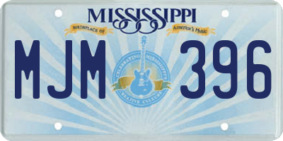 MS license plate MJM396