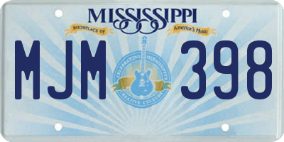 MS license plate MJM398