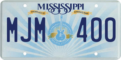 MS license plate MJM400