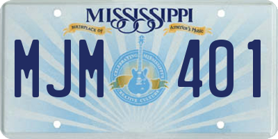 MS license plate MJM401