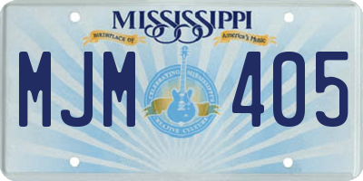 MS license plate MJM405
