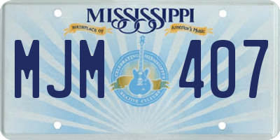 MS license plate MJM407