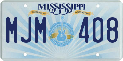 MS license plate MJM408