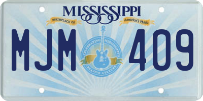 MS license plate MJM409