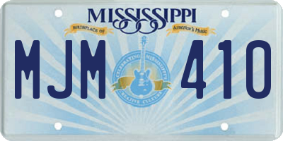 MS license plate MJM410