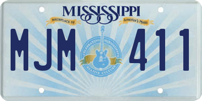 MS license plate MJM411