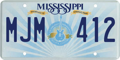 MS license plate MJM412