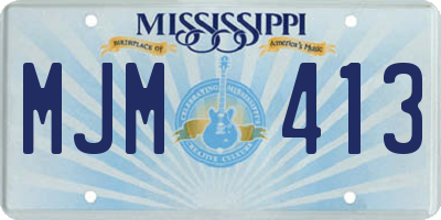 MS license plate MJM413