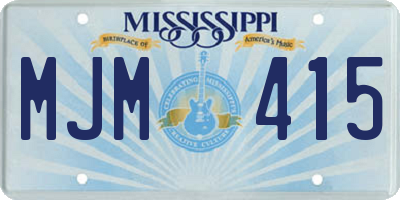 MS license plate MJM415