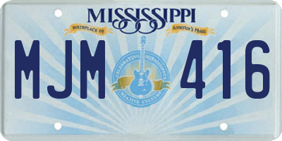 MS license plate MJM416