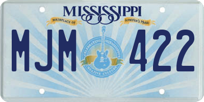 MS license plate MJM422