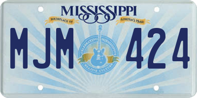 MS license plate MJM424