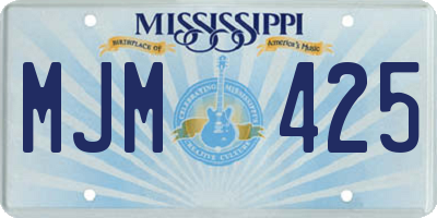 MS license plate MJM425