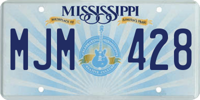MS license plate MJM428