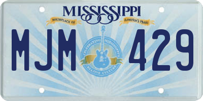 MS license plate MJM429