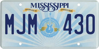 MS license plate MJM430