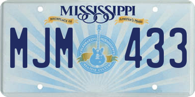 MS license plate MJM433
