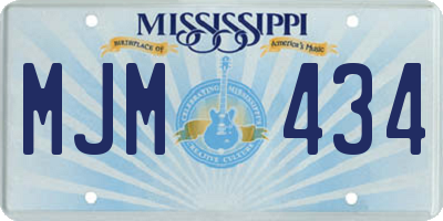MS license plate MJM434