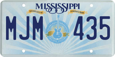 MS license plate MJM435