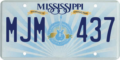MS license plate MJM437