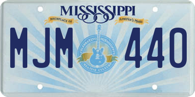 MS license plate MJM440