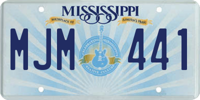 MS license plate MJM441