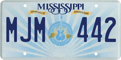 MS license plate MJM442