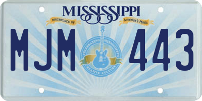 MS license plate MJM443