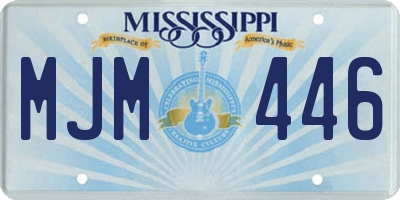 MS license plate MJM446
