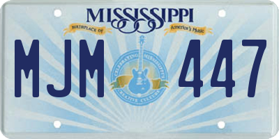 MS license plate MJM447